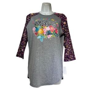 lularoe randy mental health matters shirt floral baseball shirt Size M